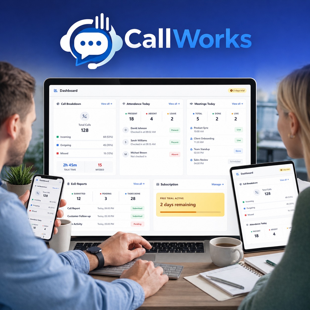 CallWorks Dashboard Preview